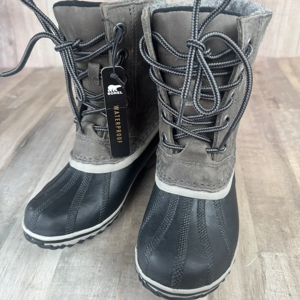 NEW Sorel Women's 5 Black Slimpack II Waterproof Duck Boots NO BOX